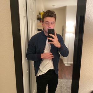 Zara Navy Bomber Jacket